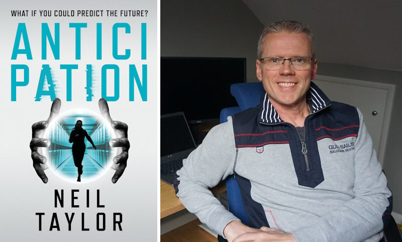 Anticipation by Neil Taylor. Book cover and author photo.