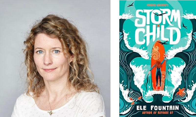 Storm Child by Ele Fountain. Book cover and author photo.