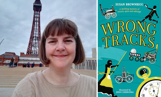 Wrong Tracks by Susan Brownrigg. Book cover and author photo.