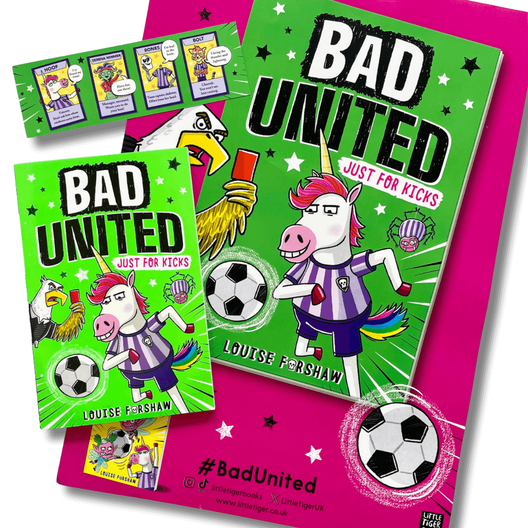 Bad United by Louise Forshaw with  poster and bookmark