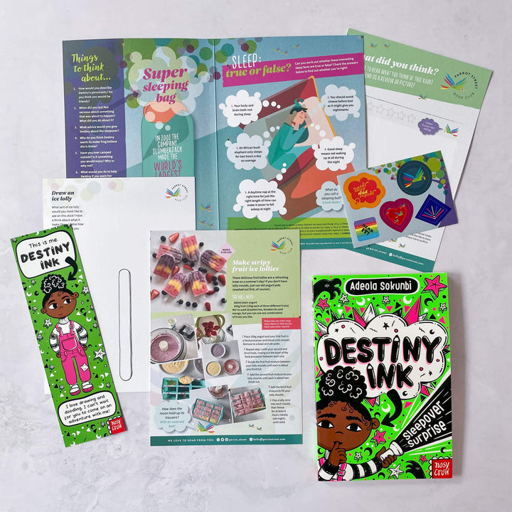 Destiny Ink: Sleepover Surprise chapter book and activity pack