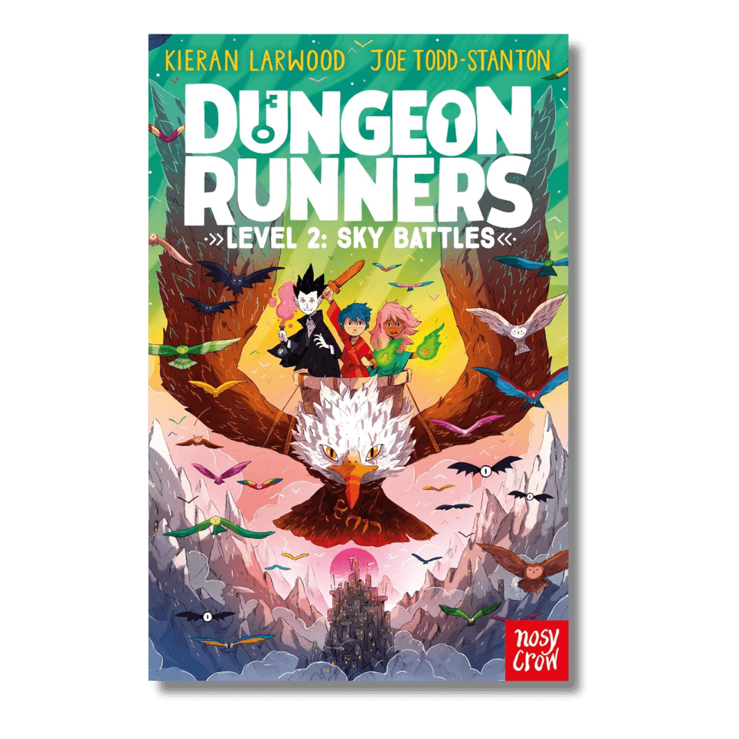 Cover of Dungeon Runners: Sky Battle by Kieran Larwood and illustrated by Joe Todd-Stanton