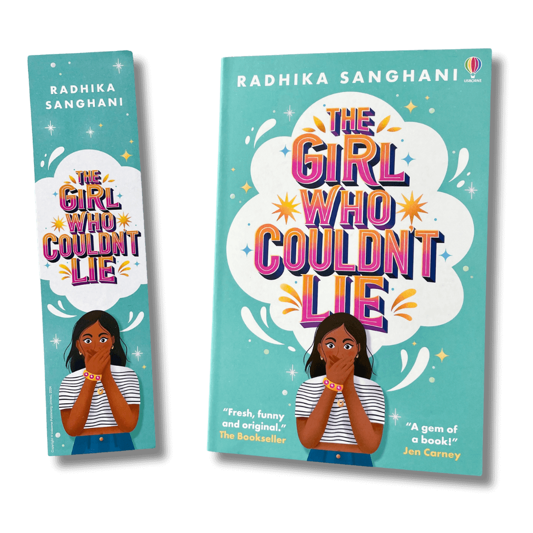 The Girl Who Couldn't Lie by Radhika Sanghani with accompanying bookmark