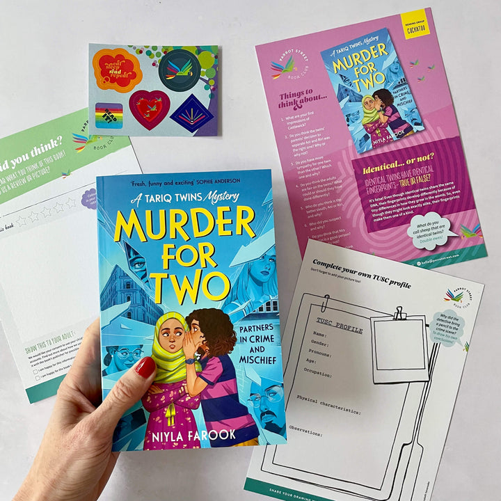 Murder for Two chapter book and activity pack