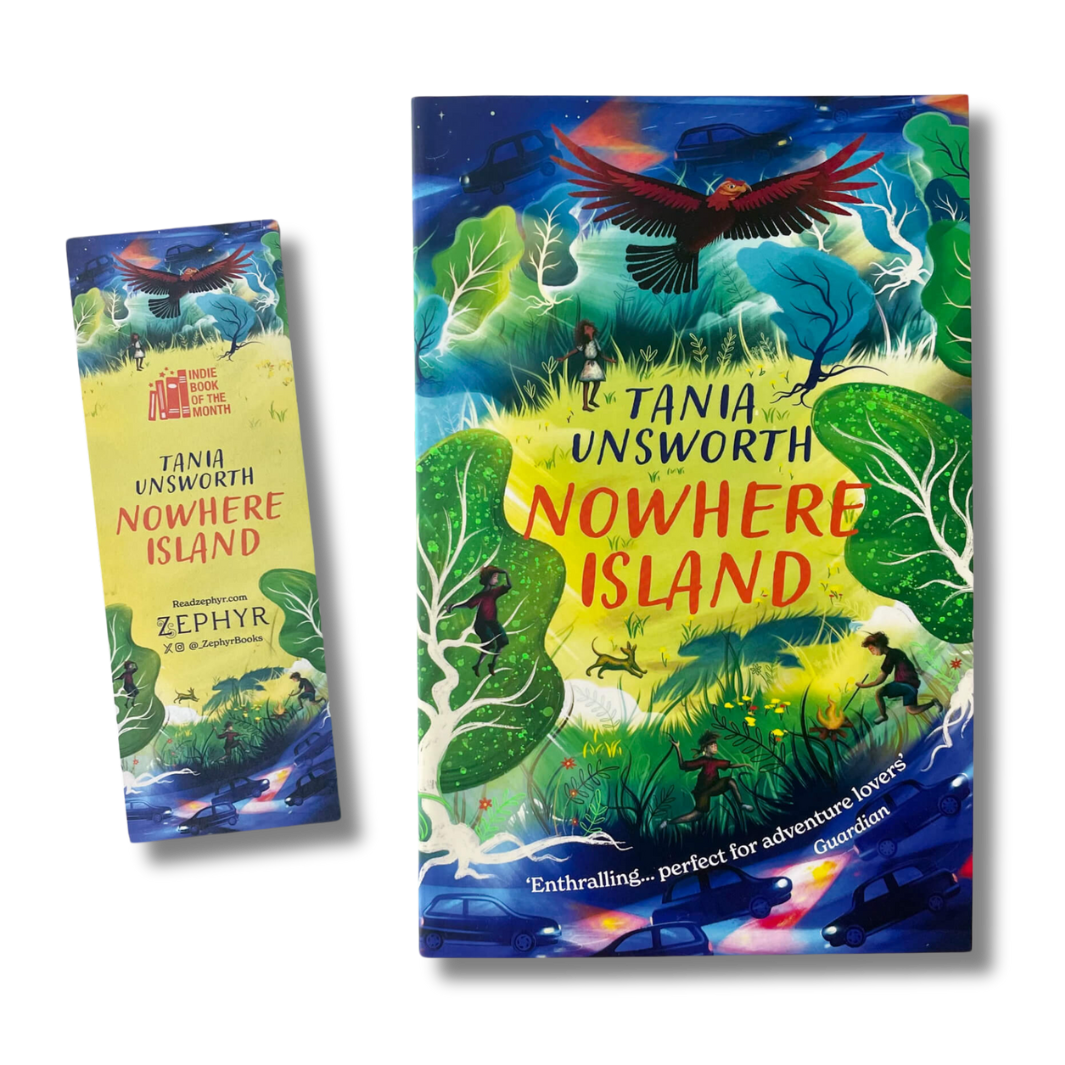 Nowhere Island by Tania Unsworth with accompanying bookmark