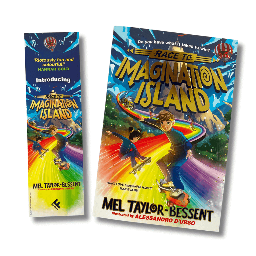 Race to Imagination Island by Mel Taylor-Bessent with bookmark