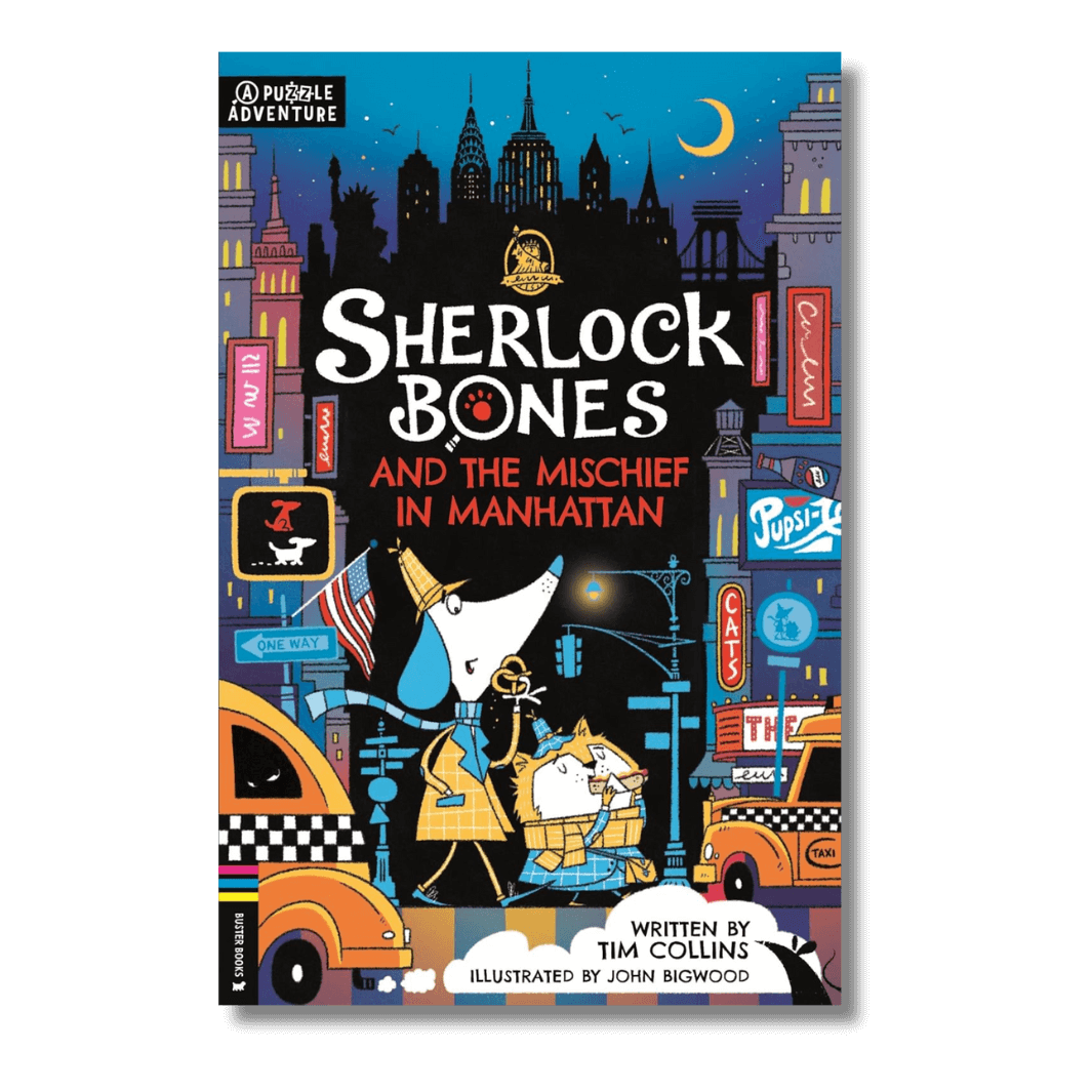 Cover of Sherlock Bones and the Mischief in Manhattan by Tim Collins